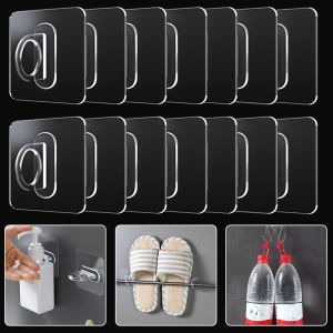 Móc Gắn Tường Móc Đa Năng Liền Mạch Hình Vòng Trong Suốt Móc Treo Chai Sữa Tắm Đục Lỗ Móc Treo Tường Nhà