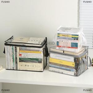 [COD] FUSHI0 Cuốn sách lưu trữ túi trong suốt bộ sưu tập container Stackable Trường hợp với xử lý bụi bằng chứng tổ chức ráp Pouch