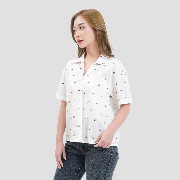 MxM%20Stripes%20Kemeja%20Lengan%20Pendek%20Wanita%20123884825%20-%20Image%202