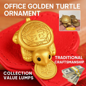 Golden Turtle Wealth Turtle Feng Shui Money Attractor Home Decor Ornament Brings Good Luck and Prosperity