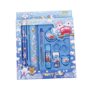 Stationery set 9pcs cute bear rabbit writing kit hadiah pelajar rumah tangga sekolah