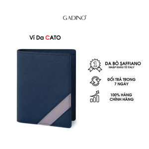 Ví Da Nam CATO Vân Saffiano Nhập Khẩu Kiểu Dáng Đứng Thanh Lịch - G02