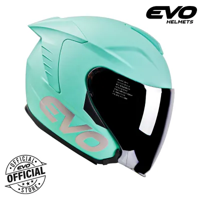 EVO RX-5 Plain Half Face Dual Visor Helmet with Free Clear Lens