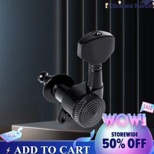 【Chinatera】 6Pcs Guitar Locking Tuners Reusable Guitar String Pegs Black Locking Tuners for Acoustic Or Electric Guitar