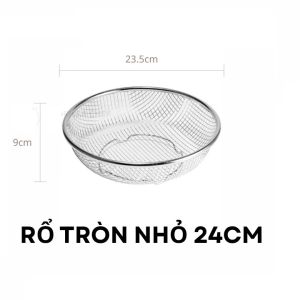 Rổ inox lưới kiểu Nhật đựng thức ăn chiên đựng trái cây đựng rau tiện lợi