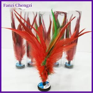 Fanzi ลูกขนไก่ขนนกสีสันสดใสสำหรับใช้ในฟิตเนสเพื่อความบันเทิงในฟิตเนสลูกไก่ขนนก