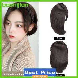 bashijian Wig For Woman Short Hair Headband With Hair Wig Fish Bone With Wig Integrated Hair Patch Hair Accessories