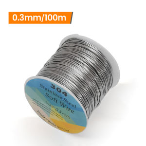 304 Stainless Steel Steel Wire 0.3/0.4//0.8mm Steel Wire Soft Thin Stainless Steel Wire Wire