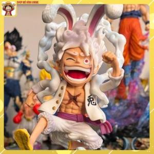 Mô Hình One Piece Luffy Nika Gear 5 Thỏ Siêu Dễ Thương Cao 23cm Full Box Mô Hình Cao Cấp Decor Bộ Sưu Tập Nhân Vật