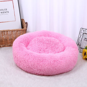 Long Plush Dog Bed Super Soft Cat Mat Dog Beds For Small Medium Large Dogs Bed Labradors House Round Cushion Winter Warm Sleeping Pet Bed