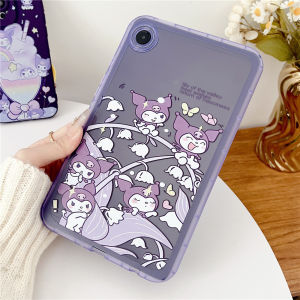 Cinnamo Kuromi Case For Samsung Galaxy Tab A7 A8 A9 A9+ S6 Lite S9 S9FE S10FE 5G SM-T225 X110 P610 X210 X710 X510 X520 10.9 10.4 10.5 11.0 inch Tablet Kids Cute Cartoon Soft TPU Melody Back Cover
