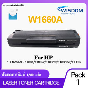 W1660A//1660/W1660/1660A หมึกปริ้นเตอร์ เลเซอร์เทียบเท่า for printer ใช้กับเครื่องปริ้นรุ่น HP Laser 1008W/MFP 1188A/1188W/1188NW/1188PNW/1136W