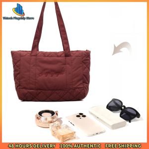 Vktech Womens Large Capacity Quilted Shoulder Bag for Daily Use and Travel in Autumn Winter Seasons