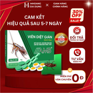 Thuốc diệt gián sinh học AMB diệt tận gốc tất cả các loại gián hiệu quả an toàn [Hộp 8 Viên]
