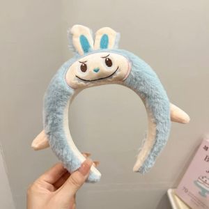 Kawaii Labubu The Monsters Plush Headband Anime Cute Cartoon Plush Head Band Hair Accessories Gift
