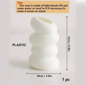 Flower Vase Plastic Vase Nordic Style Ceramic Home Decoration Hall Plastic Imitation Ceramic Vase Hydroponic Flower Vase