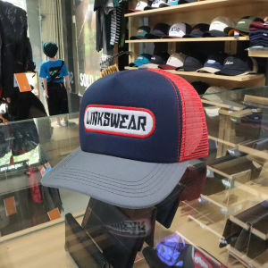 Linkswear Topi Jaring Pria Trucker Hat Bordir Grey Navy Red