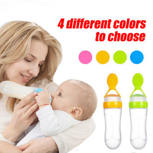 Baby Bottle Feeder Spoon 2 in 1 Rice Cereal Milk juice Puree Porridge Feeder