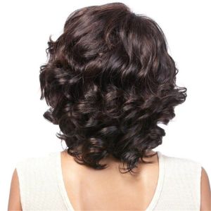 Amazon new European and American wigs womens black medium and long curly hair wigs African medium big wave high temperature silk headgear