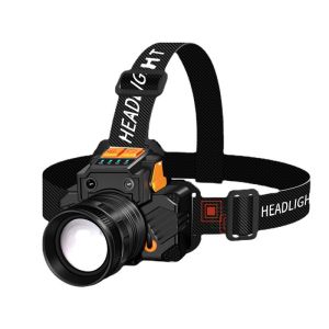 LED Headlamp Flashlight Head Light USB Rechargeable Multifunctional For Hiking Camping For Outdoors Waterproof