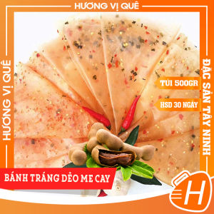 Bánh Tráng Dẻo Me Cay - Túi 500g - Đặc Sản Tây Ninh