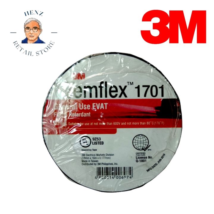 3M Temflex™ 1701 Vinyl Electrical Tape Black Original | Lazada Philippines
