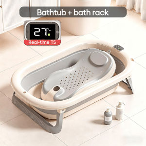 [SG Seller] Baby Bath Tub with Temperature Sensor Infant Shower Basin Portable Infant Bathtub | 0-4 Years