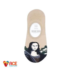 Korean Socks - Painting designs - Invisible Socks - Footsocks - Socks for women Monalisa
