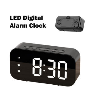 LED Digital Alarm Clock with Sound Control Snooze Time Temperature Display for Desktop