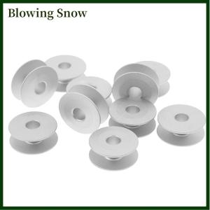 Blowing 10pcs 21mm Industrial Aluminum Bobbins For Singer Brother Sewing Machine Tools