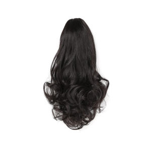10/18/22Inch  Fashion Long Straight  Hair Ponytail Curved Straight Claw Clip Soft Drawstring Ponytail Ladies Wig