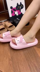 [Free Shipping] Weiyi Eva Thick Soft Sole Sandals For Women Hello Home Bathroom Anti-Odor Anti-Slip Outdoor Slippers For Summer