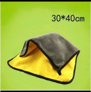Kain Lap Microfiber Detailing 2 Sisi Kuning Halus Tebal Uk. 30 x 30 SH AM14