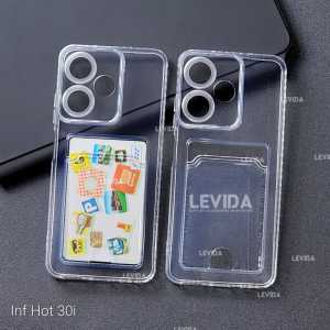 Infinix Hot 30 Infinix Hot 30I Infinix Hot 40I Infinix Hot 50I Clear Wallet Card Case Bening / Card Holder Kartu