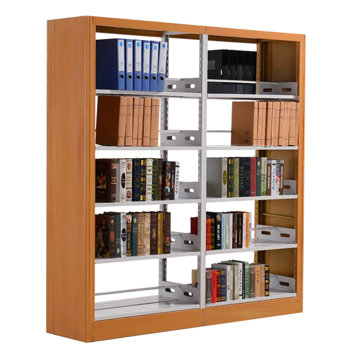 Custom-made wooden fender steel wooden bookshelf Library bookshelf ...