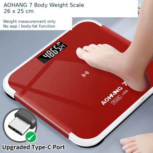 【DAILY ESSENTIAL】 AOHANG 7 Digital Body Weight Scale | USB Rechargeable
