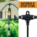 Fitting Lampu Gantung Outdoor 10Meter 10Fiting E27 10m Kabel. 