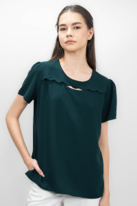 XARA Rosanna Scallop Detail Blouse