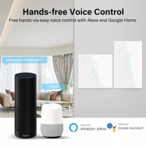 AUBESS Công Tắc Đèn Thông Minh WiFi Tuya Tấm Kính Màn Hình Cảm Ứng Điều Khiển Ứng Dụng Cuộc Sống Thông Minh Hoạt Động Với Bộ Ngắt Nhà Alexa