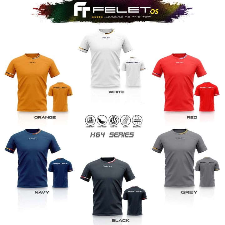 FELET H-64 BADMINTON SHIRT BAJU BADMINTON BAJU SUKAN SPORTWEAR 100% ORI BY FLEET | Lazada