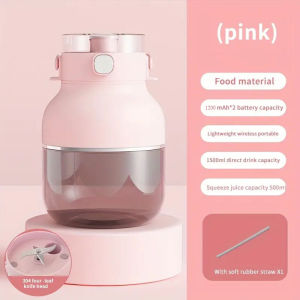 Large capacity portable citrus juicer - mini one handed juice mixer and portable sports cup for smoothies and smoothies