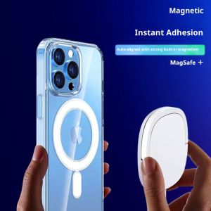 AOJN เคสโทรศัพท์ใสแบบแม่เหล็กสำหรับไอโฟน รองรับ MagSafe ป้องกันการกระแทกแบบครอบคลุมiphone17