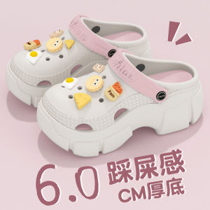 [Free Shipping] Womens Summer Platform Sandals Height-Increasing Beach High-Heel Closed-Toe Slippers New Non-Slip Thick-Soled Sandals for Women