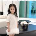 HYS Girls Dress Princess A-line Skirt Summer Korean-style Boho White. 