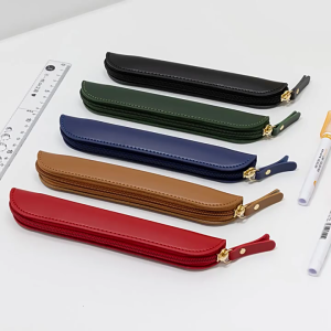 Pen Case Protect Pen Protective Sleeve for Ballpoint Pen Pencil PU Leather Pen Holder Sleeve Handmade Protective Cover