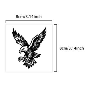 Eagle Herbal Semi-Permanent Tattoo Sticker Waterproof Long-Lasting for Men and Women Arm Back of Hand Chest Raptor Realistic Tattoo