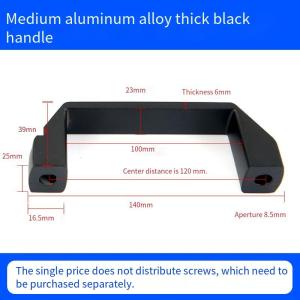 Cabinet Handle Black Aluminum Alloy Door Handle Thicken Square Cold Storage Door Electrical Box Cabinet Drawer