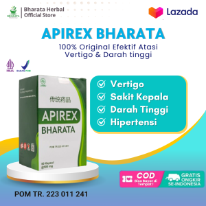 Apirex Bharata - Obat Hipertensi Obat Vertigo Sakit Kepala Obat Darah Tinggi Ampuh 100% Original