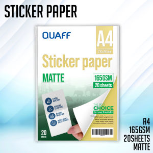 Print Digital QUAFF 165gsm Sticker Paper Matte/Glossy for Labelling and Decal Printing A4 Size 20sheets/50sheets