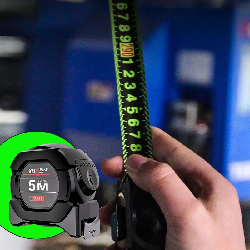 Steel Meter 10M Fluorescent Tape Measure Measuring Tool Self-Locking Steel Meter ...